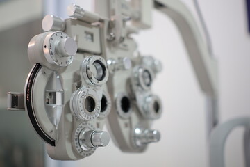 Ophthalmology for eye exam, eye check Phoropter, Phoropter eyesight measurement testing machine