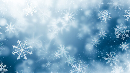 Fototapeta na wymiar Beautiful snowflakes, background material with the image of winter. For decoration of corporate homepages, PPT, etc.