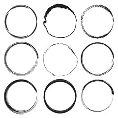 Grunge vector circles. Vector illustration. EPS 10.