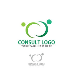 consult logo concept, business logo vector