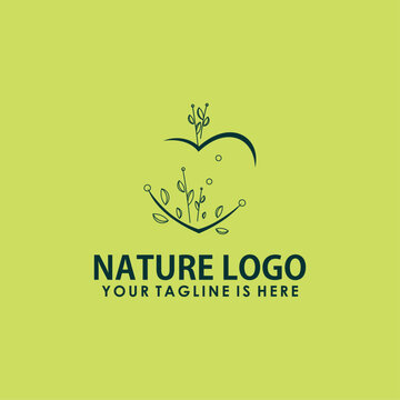 nature vintage logo design vector, plants logo inspiration