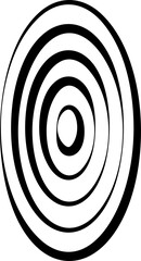 Oval icons with lines. Geometric shape