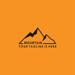 mountain and forest logo concept, adventure vintage logo inspiration