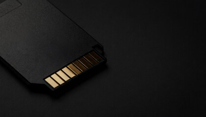 Memory card, SD card, storage media, memory stick, data file, work, black background