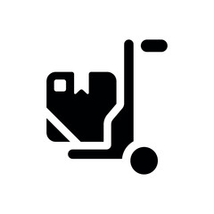 hand truck icon vector illustration