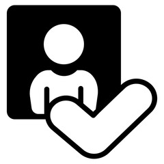 Fototapeta premium Checkmark glyph icon