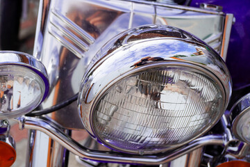 motorcycle close-up from different sides, separate parts of the motorcycle