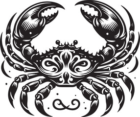Cancer Zodiac Sign Crab Illustration