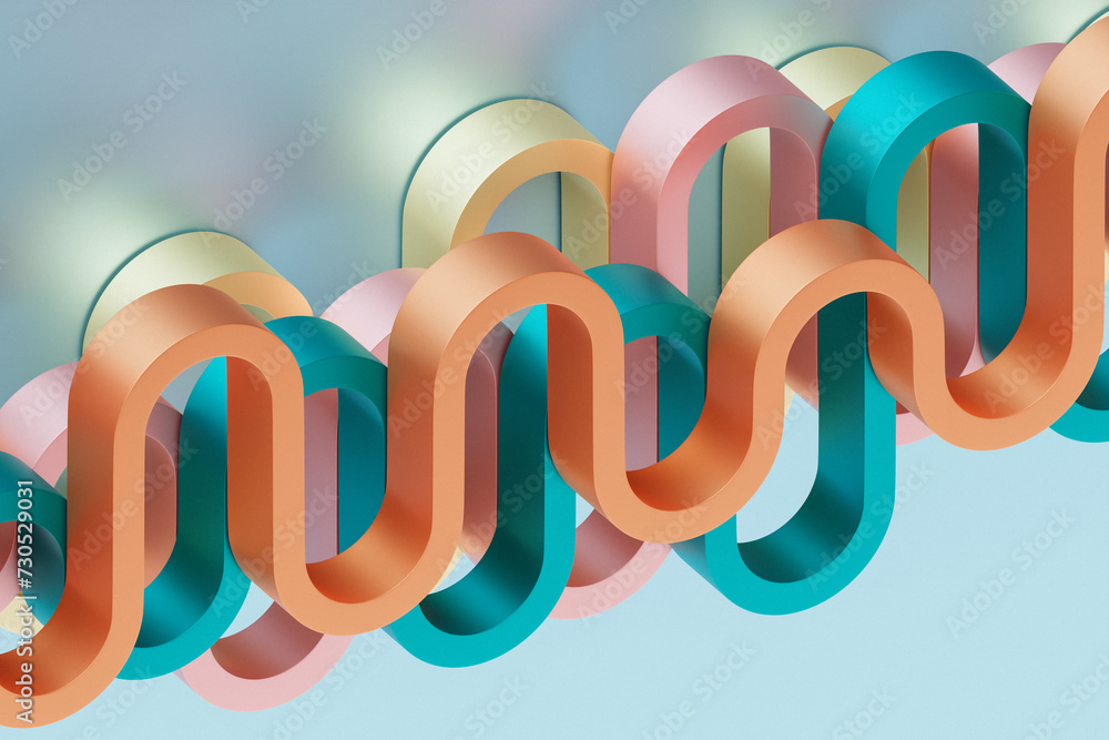 Aufkleber 3d multicolor geometric shapes . abstract design elements. dynamic abctract pattern, 3d illustration