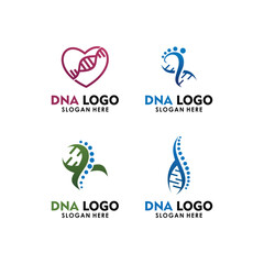 DNA logo design concept, medical logo inspiration