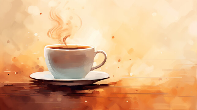 Hand drawn coffee illustration picture
