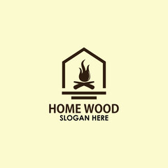 wood industry logo design vector, industry logo inspiration
