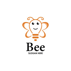 cute bee design vector, animal design inspiration