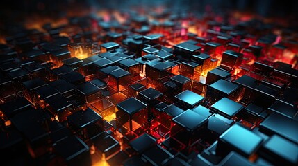 Obraz premium modern colorful abstract with random box concept for wallpaper or background