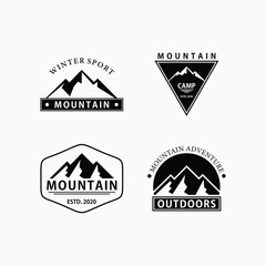 mountain vintage logo design vector, outdoor logo inspiration