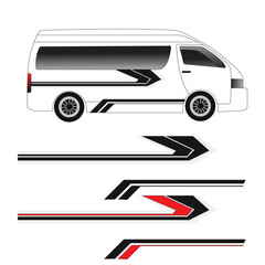 vector background sticker design for vans and mini buses