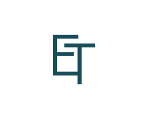 ET Logo design vector template