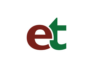 ET Logo design vector template