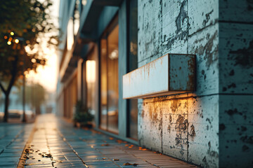 Commercial Building Fascia Logo And Signage Mockup The Exterior Wall Of A Contemporary Commercial Style Building With Aluminium Metal Composite Panels And Glass Windows For Logo And Sign Board Mockup 