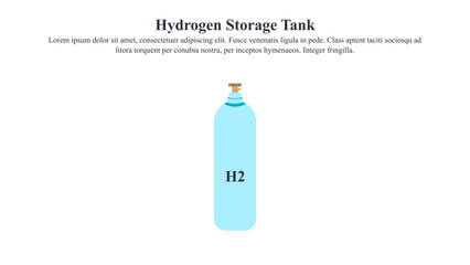Illustration concept of hydrogen storage tank.