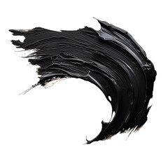 Black thick paint brush stroke on an isolated background