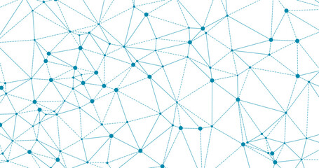 abstract geometric background. plexus mesh backdrop molecular. connected dots. vector illustration - obrazy, fototapety, plakaty
