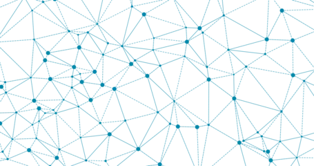 Foto op Canvas abstract geometric background. plexus mesh backdrop molecular. connected dots. vector illustration © Raffaza