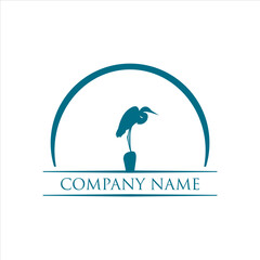 stork logo design concept, animal logo inspiration