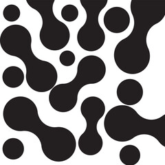 Colorful abstract organic shape print seamless pattern illustration in retro style. Trendy primary color background with creative drawing.