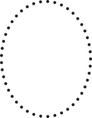 Oval frame dots black. Design element