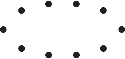 Oval frame dots black. Design element