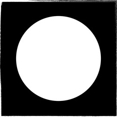 Fototapeta premium Square brush frames with circle border element