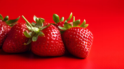 close-up of a fresh strawberry on a isolated background
