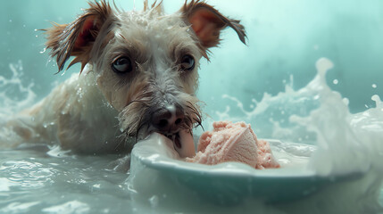Dog Eat Icecream