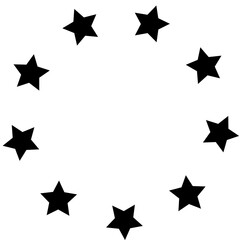 Circle made out of stars. Infographic