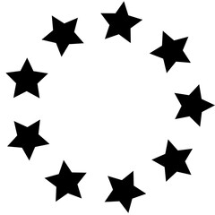 Obraz premium Circle made out of stars. Infographic