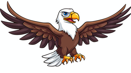 Naklejka premium Eagle in Cartoon Style