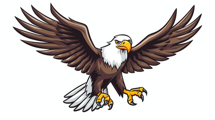 Fototapeta premium Eagle in Cartoon Style
