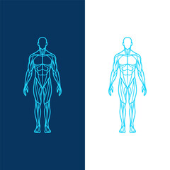 Anatomy body logo design vector icon illustration