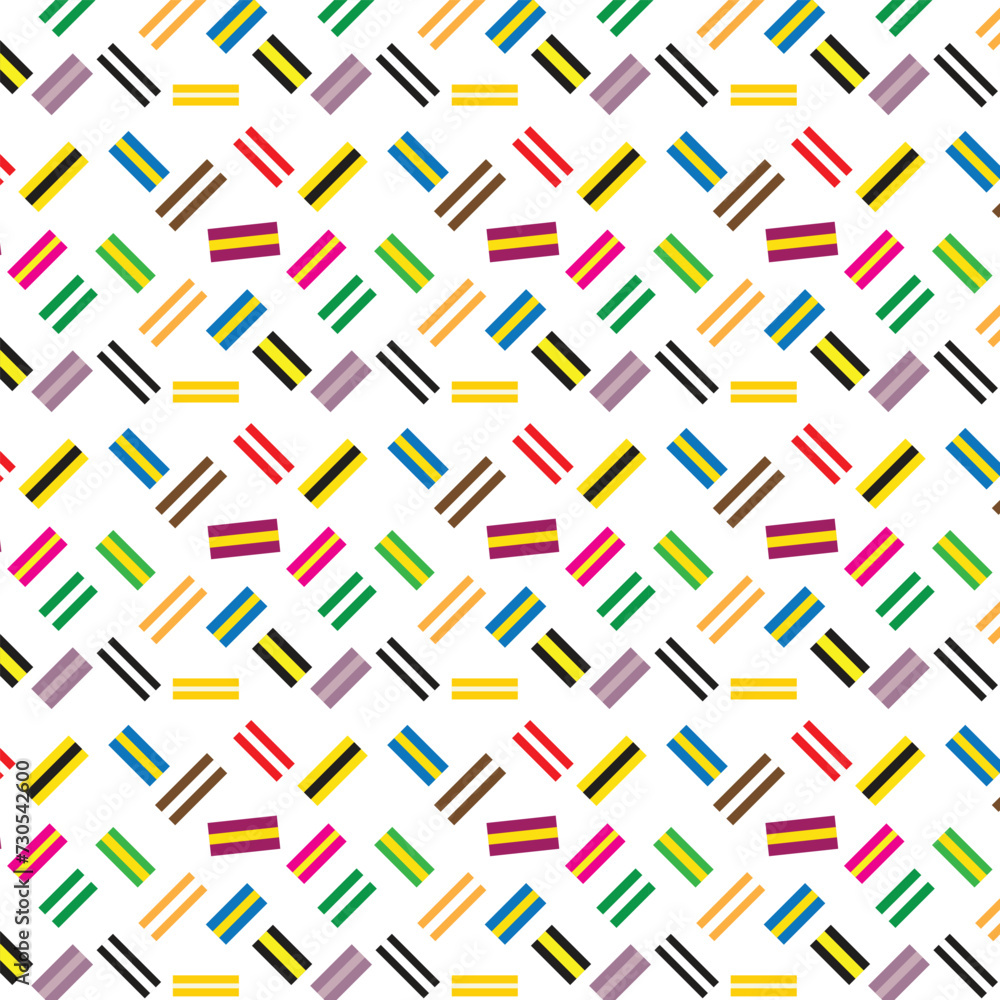 Poster abstract seamless repeatable colored rectangle pattern art.