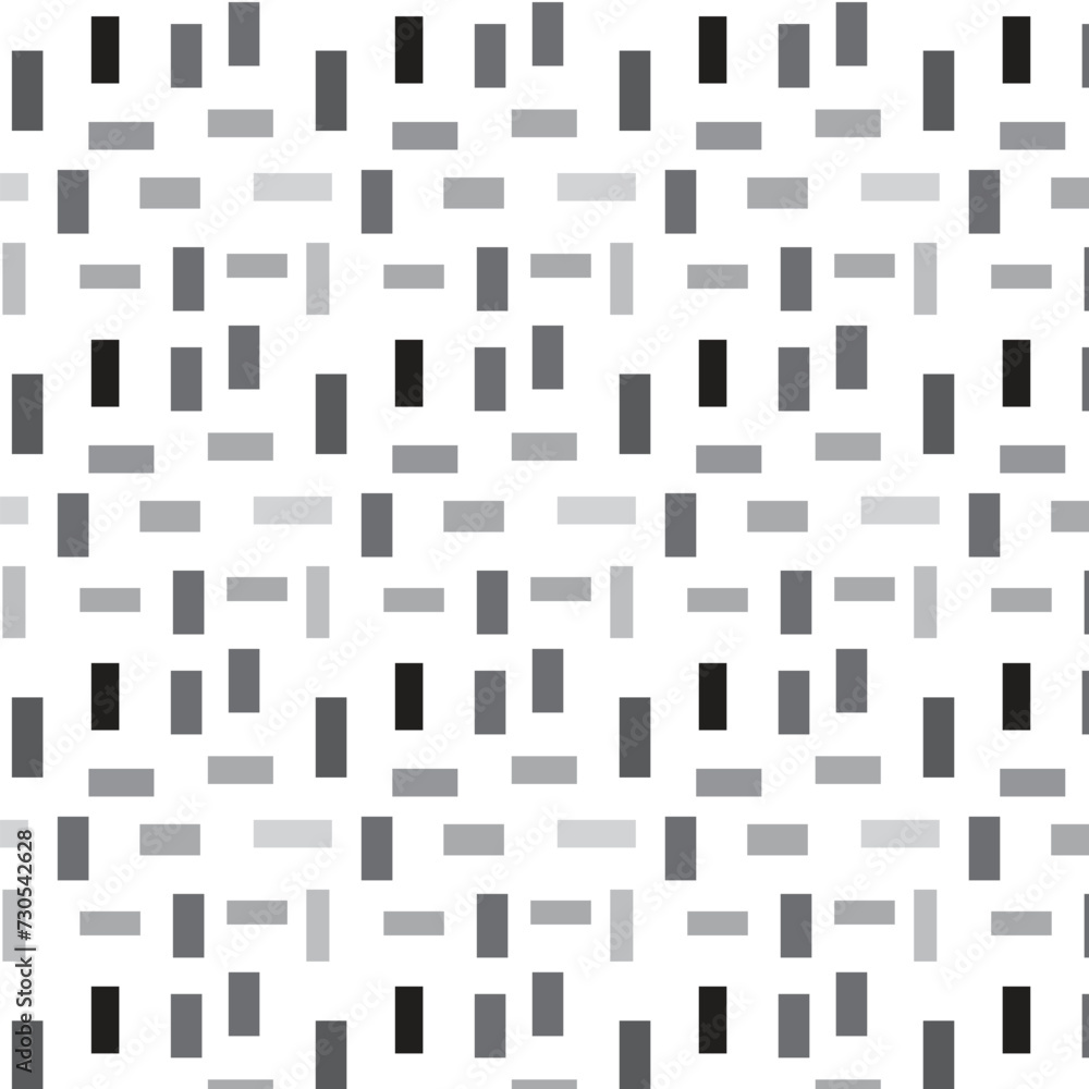 Aufkleber abstract seamless repeatable black grey rectangle pattern.
