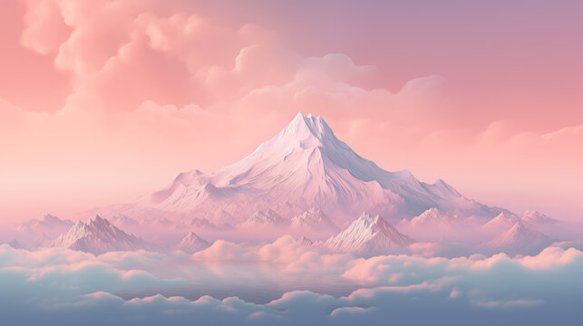 Mountain landscape with sky  