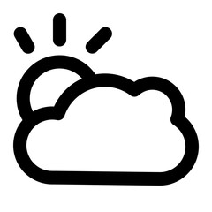 sunset of clouds and weather set icons