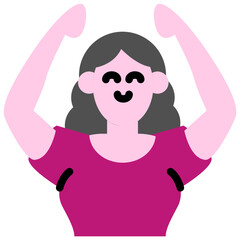 Strength Icon Design Vector Women's Day