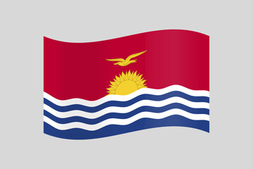 Vector Illustration of the flag of Kiribati