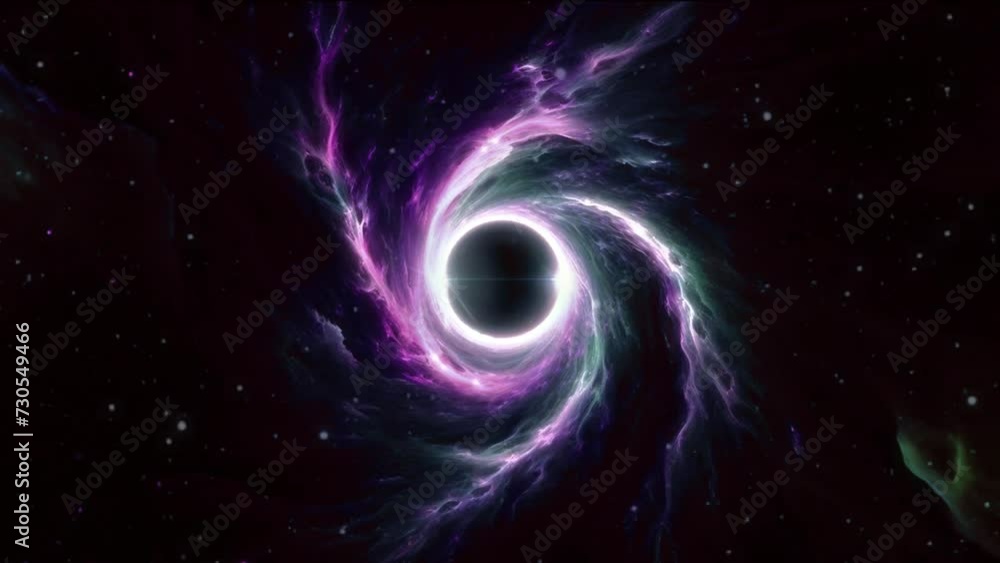 Canvas Prints spiral galaxy and blackhole in deep space