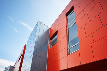 Commercial Building Fascia Logo And Signage Mockup The Exterior Wall Of A Contemporary Commercial Style Building With Aluminium Metal Composite Panels And Glass Windows For Logo And Sign Board Mockup 