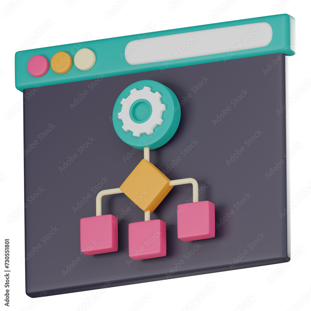 Poster digital discovery, 3d icon seo algorithm icon for modern marketing strategies. 3d render