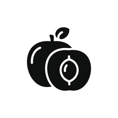 Nectarine icon isolated on transparent background