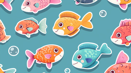 Fish Pattern in Cartoon Style